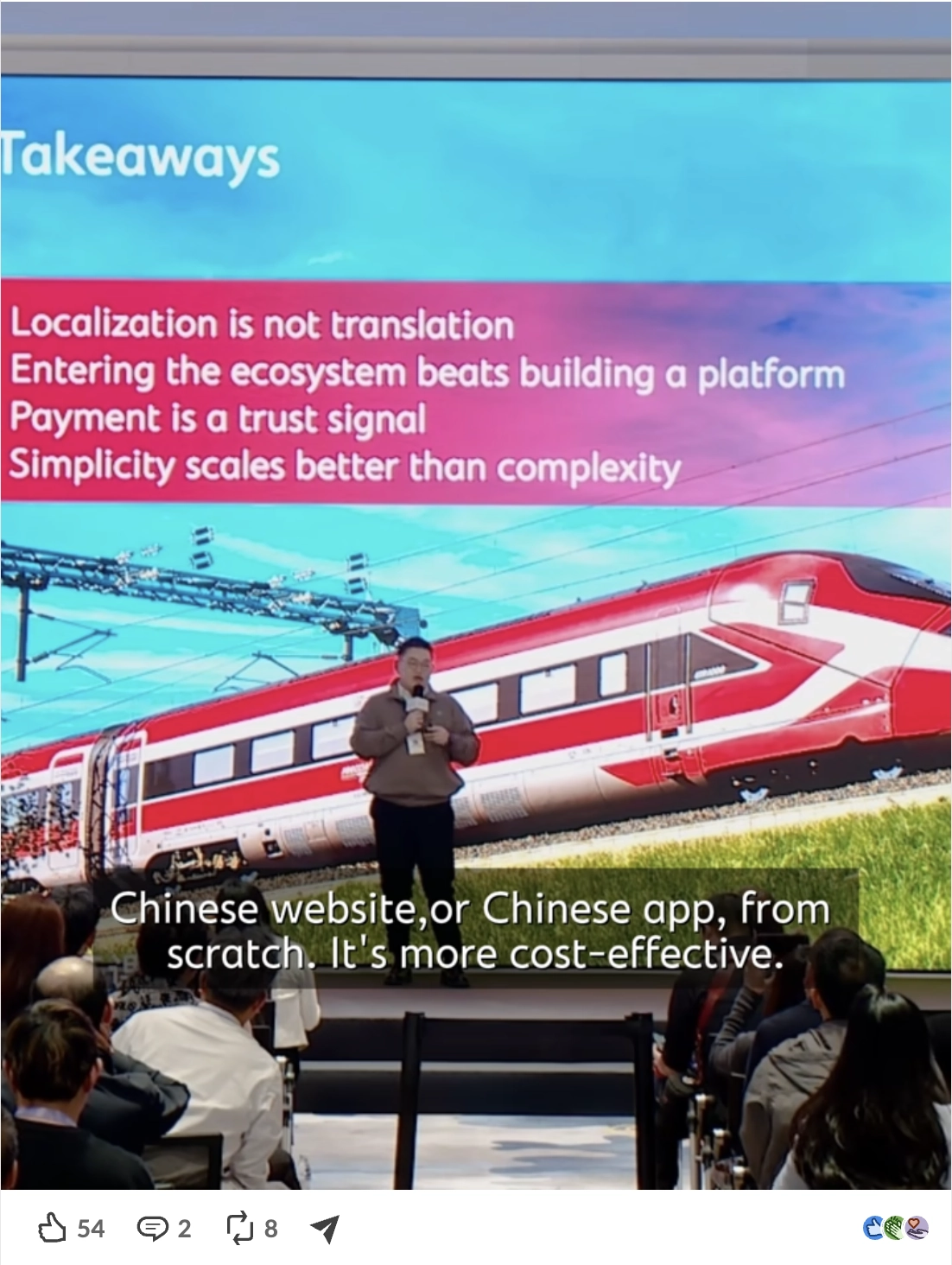 Presentation explaining localization strategies for Frecciarossa's WeChat Mini Program in China