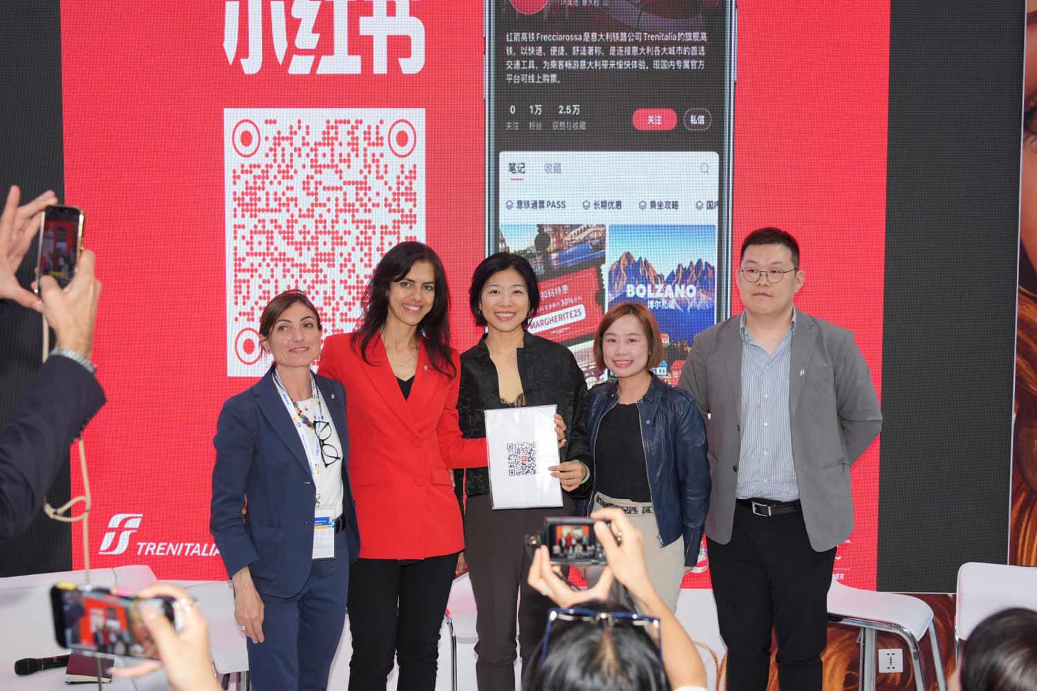 Trenitalia representatives at a promotional event in China